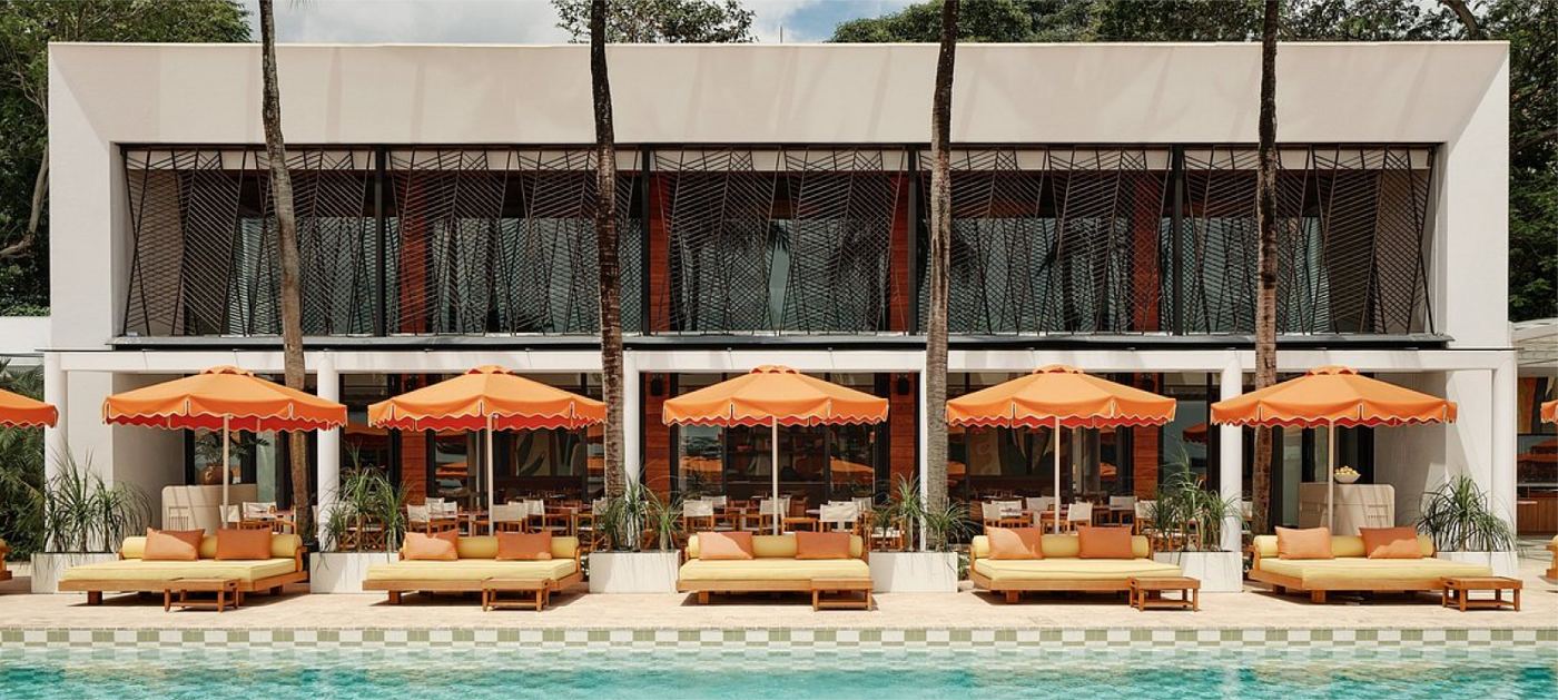 Tanjong Beach Club poolside daybeds
